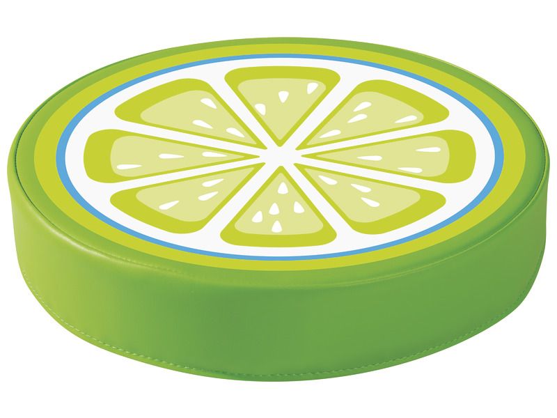Sedací puff - motiv limetka ø 35 cm - v: 7 cm