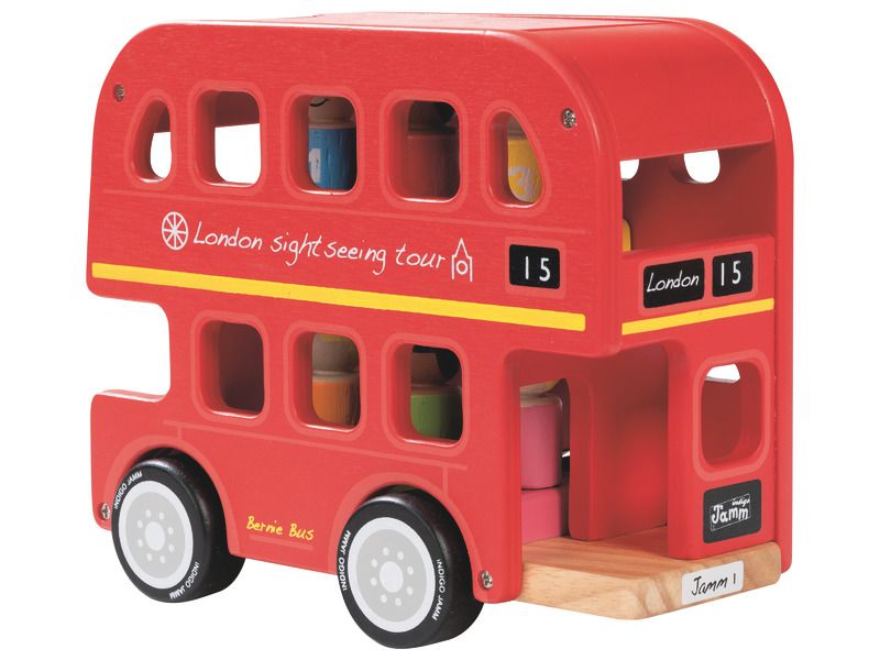 Dvoupatrový dřevěný bus - měkké na dotek přesto pevné