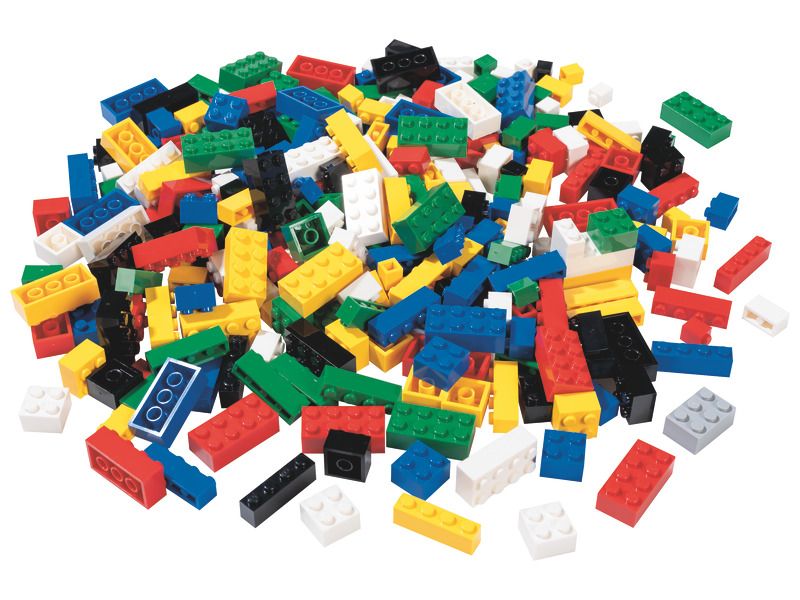 Sada 300 ks stavebnice q-bricks s krabicí