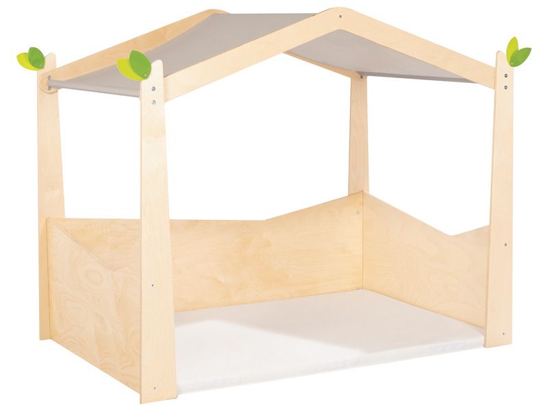 Dřevěný domek BabiUp s měkkou podložkou