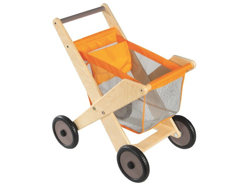 Nákupní vozík dřevěný design