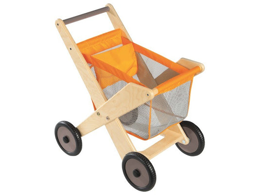 Nákupní vozík dřevěný design