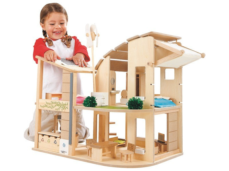 Zařízený ekologický dům d: 55 cm - š: 40 cm - v: 58 cm