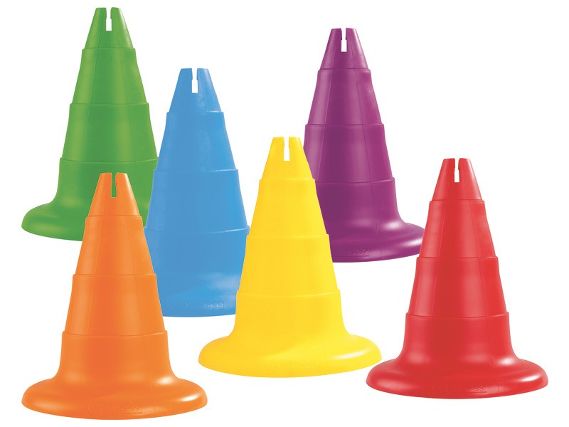 Značkovače prostoru - kužely - plné v: 32 cm - sada 6 ks