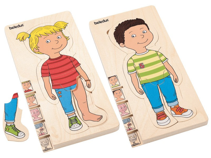 Puzzle děvče a chlapec sada