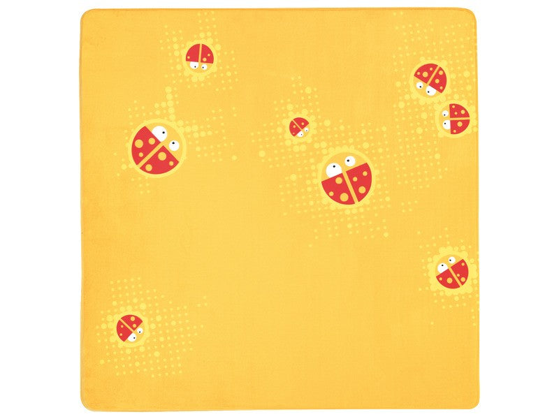 Velký velmi jemný koberec beruška 130x130x1