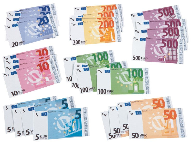 Bankovky euro 28 ks bankovek papírových