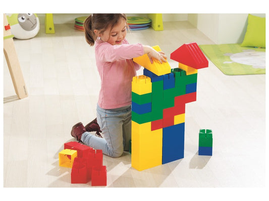 Obří měkká stavebnice - cihly stavění