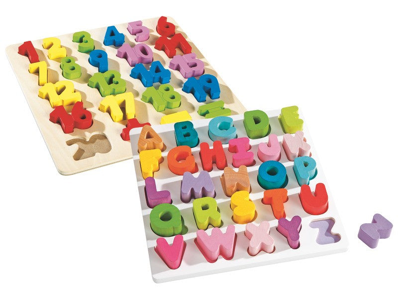 Vkládací puzzle písmena + čísla