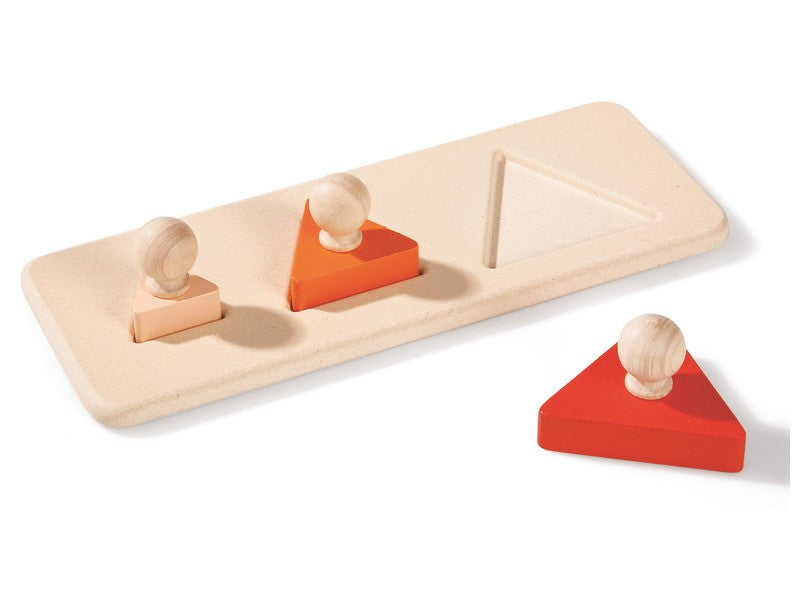 Eko puzzle vkládací - geometrické tvary trojúhelník