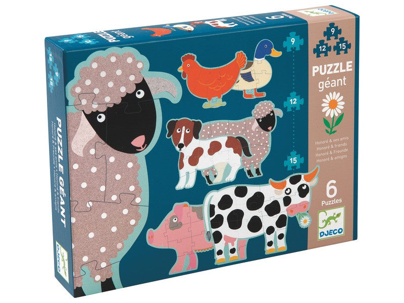 Obří puzzle - zvířata na farmě