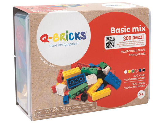 Sada 300 ks stavebnice q-bricks s krabicí