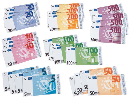 Bankovky euro 28 ks bankovek papírových