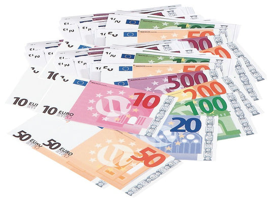 Bankovky euro 56 ks papírové